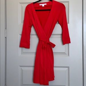 DVF Wrap Dress Red
